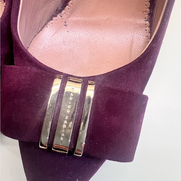 MARINO FABIANI MADE IN ITALY SUEDE  Elegant Burgundy Pumps - Picture 8 of 9